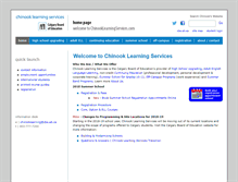 Tablet Screenshot of chinooklearningservices.com